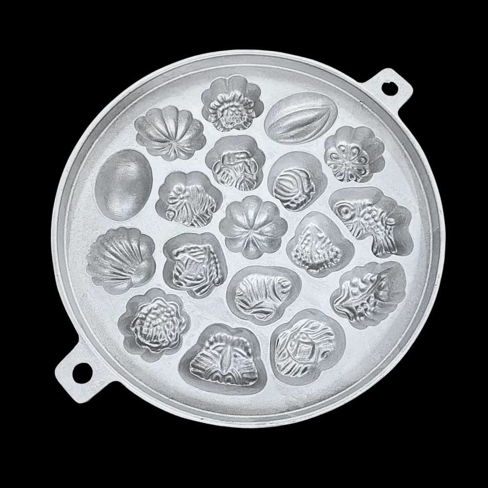 FJ 982D - MIX, 10-Inch Round Aluminium Acuan Kuih Bahulu