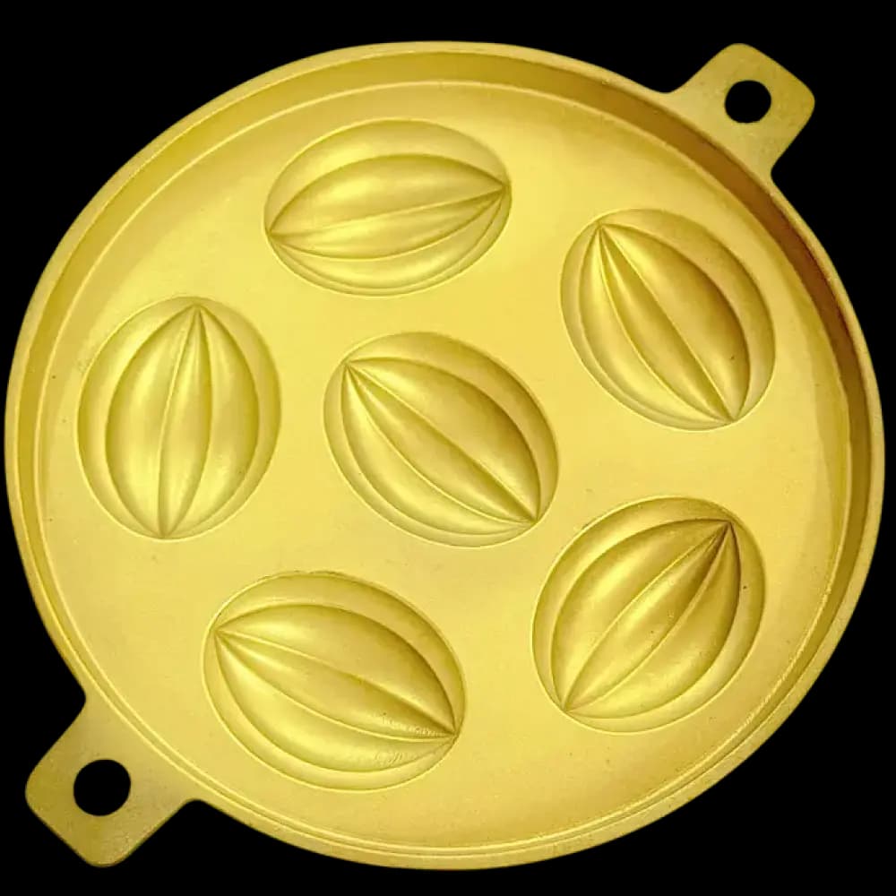 FJ 985A - 6 BELIMBING, 7-Inch Brass Acuan Kuih Bahulu