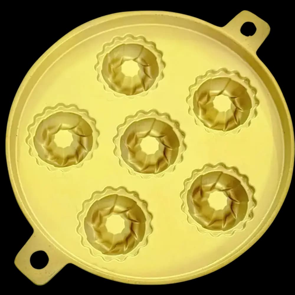 FJ 985C - 6 PUTERI AYU, 7-Inch Brass Acuan Kuih Bahulu
